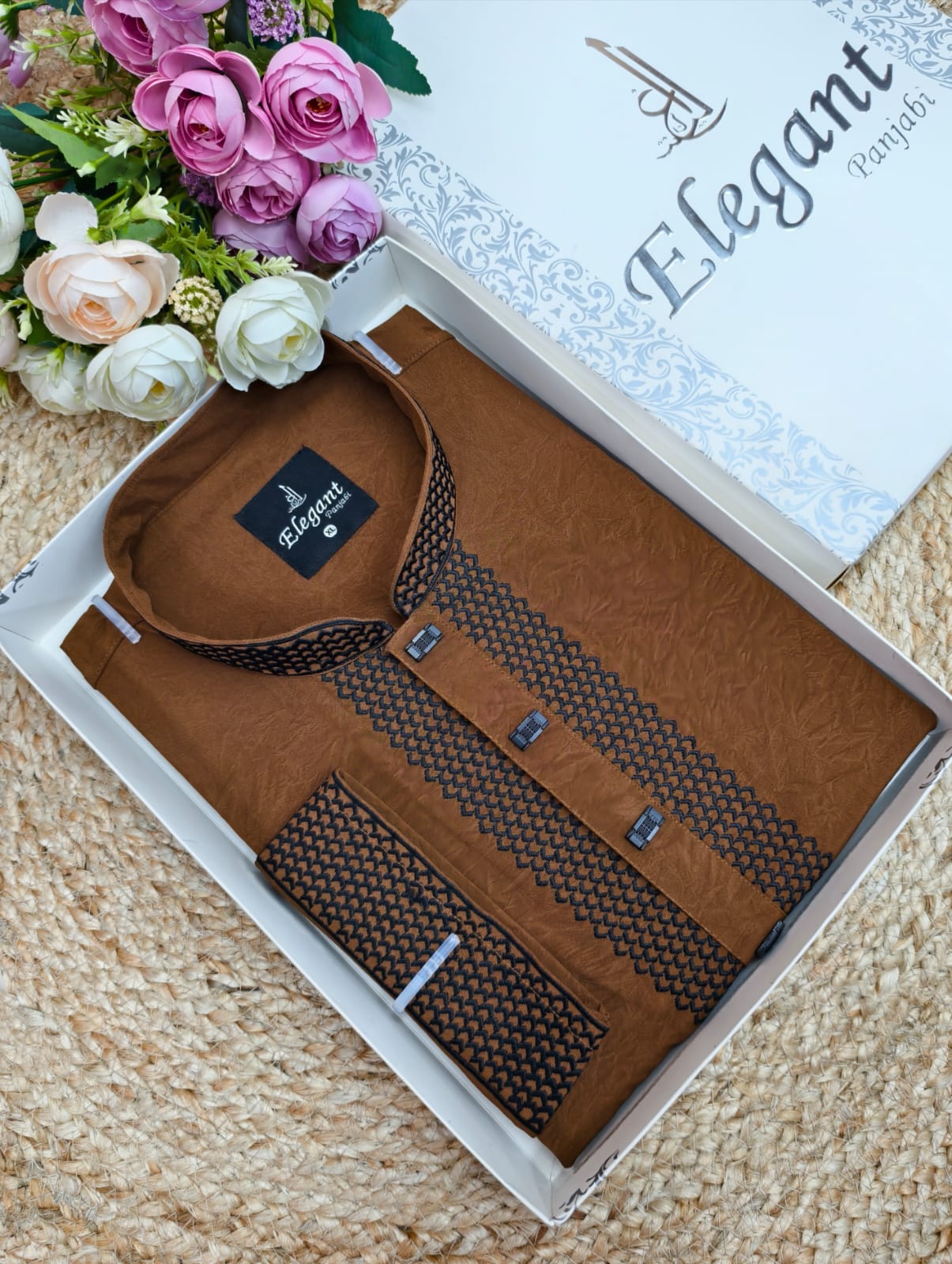 Micro Emboss Panjabi – Elegant