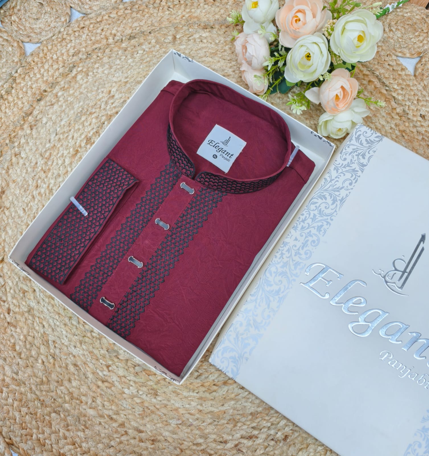 Micro Emboss Panjabi – Elegant